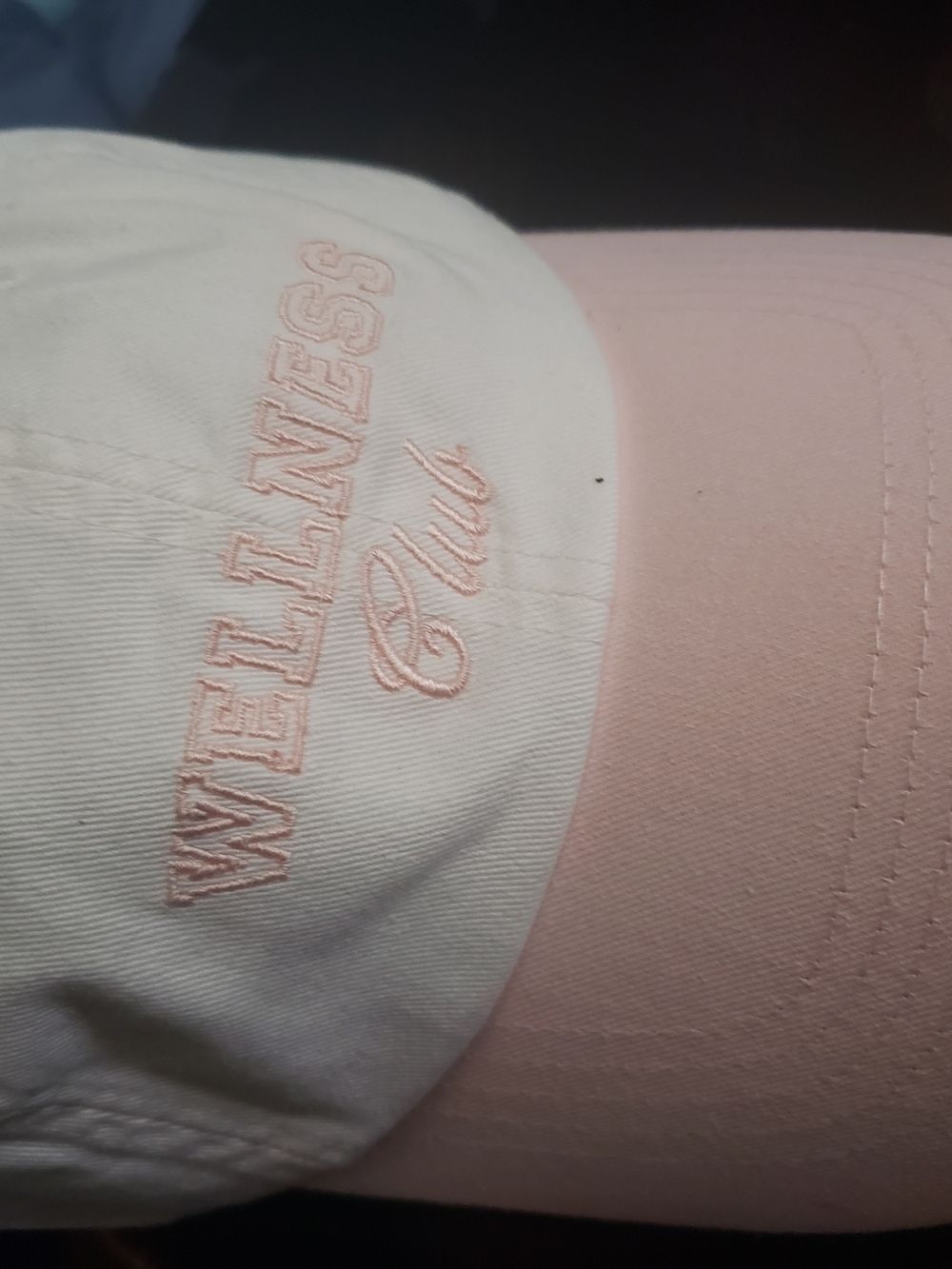 Universal Thread White and Pink "WELLNESS Club" Baseball Cap
